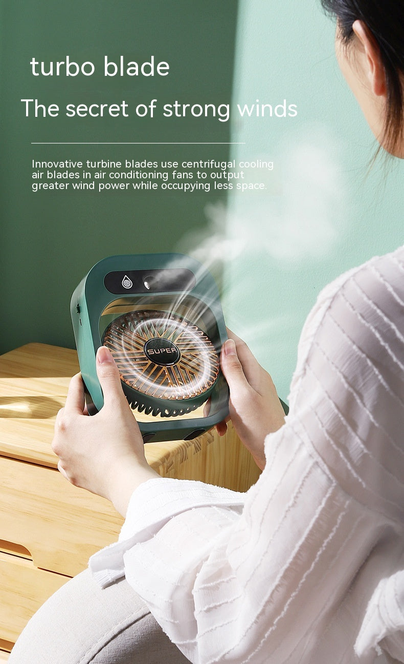 Air Conditioning Fan Desk Misting Fan Air Cooler Cooling USB Rechargeable Humidifier Portable Spray Fan With 3 Wind Speeds Mist Fan For Home