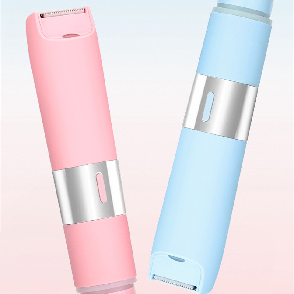 2 In 1 Hair Removal Epilator USB Rechargeable Trimmer Women Body Razor Face Leg Armpit Bikini Hand Pubic Shaver Hair Remover
